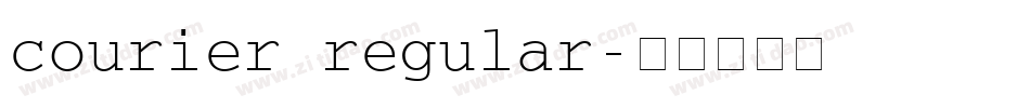 courier regular字体转换